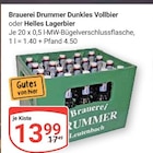 Dunkles Vollbier Angebote von Brauerei Drummer bei GLOBUS Erlangen für 13,99 €