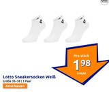 Sneakersocken Weiß im Angebot bei Action in Kleve Sneakersocken Weiß Angebote von Lotto bei Action Kleve für 1,98 €
