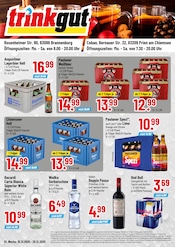 Trinkgut Discounter Prospekt der aktuellen Woche mit 4 Seiten, gültig von 15.12.2025 bis 20.12.2025, in Übersee und Umgebung Aktueller Trinkgut Discounter Prospekt in Übersee und Umgebung, "Aktuelle Angebote" mit 4 Seiten, 15.12.2025 - 20.12.2025