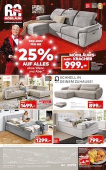 Boxspringbett im porta Möbel Prospekt "60 JAHRE MÖBILÄUM" mit 4 Seiten (Hamburg)
