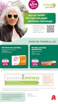 mea - meine apotheke Prospekt der Woche "Unsere Juli-Angebote" Seite 1, 01.07.2025 bis 31.07.2025 für Stolberg Aktueller mea - meine apotheke Prospekt "Unsere Juli-Angebote" Seite 1 von 4 Seiten für Stolberg