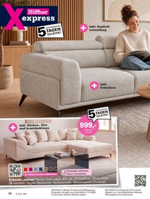 Couch im Höffner Prospekt "IMMER BESSER!" mit 60 Seiten (Fürth)
