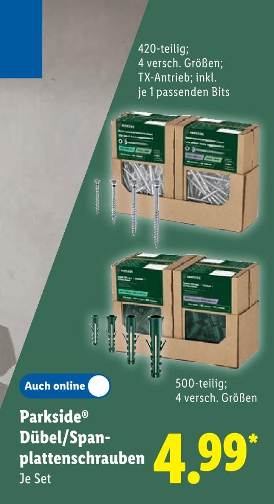 Dübel/Spanplattenschrauben