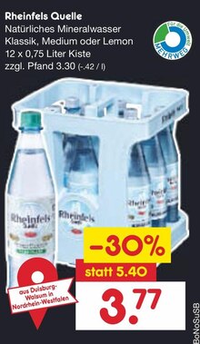 Rheinfels Quelle bei Netto Marken-Discount in Bottrop Rheinfels Quelle im Angebot bei Netto Marken-Discount Bottrop für 3,77 €
