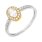 Bague en or jaune et argent rhodié oxydes de zirconium - E.Leclerc Bague en or jaune et argent rhodié oxydes de zirconium à 142,00 € dans le catalogue E.Leclerc