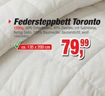 Federsteppbett Toronto Angebote bei Die Möbelfundgrube Saarbrücken für 79,99 €
