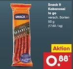 Aktuelle Mettwurst Angebote bei Netto Marken-Discount in Stuttgart Aktuelles Kabanossi to go Angebot bei Netto Marken-Discount in Stuttgart ab 0,88 €