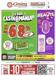 Prospectus Casino Supermarchés en cours, "Le mois Casinomania", 74 pages