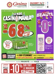 Catalogue Casino Supermarchés à Ermont, avec 74 pages Prospectus Casino Supermarchés à Ermont, "Le mois Casinomania", 74 pages, 16/05/2022 - 29/05/2022