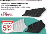Quarter-Socken 5er-Pack im Angebot bei GLOBUS in Amberg Quarter-Socken 5er-Pack Angebote von s.Oliver bei GLOBUS Amberg für 5,99 €