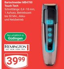 Bartschneider MB4700 Touch Tech von Remington für 39,99 € bei GLOBUS im Angebot Bartschneider MB4700 Touch Tech von Remington im aktuellen GLOBUS Prospekt