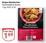 Maultaschen Angebote von Bürger bei GLOBUS Jena für 1,69 €
