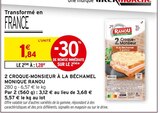 2 Croque-Monsieur à la Béchamel - Monique Ranou en promo chez Intermarché Hyper 2 Croque-Monsieur à la Béchamel - Monique Ranou dans le catalogue Intermarché Hyper