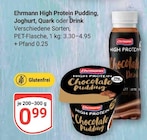 High Protein Pudding Angebote von Ehrmann bei GLOBUS Amberg für 0,99 €