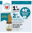 100% pur jus de pomme - Filière U dans le catalogue U Express