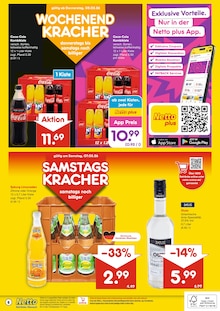 Coca Cola im Netto Marken-Discount Prospekt "DER ORT, AN DEM DU IMMER AUSGEZEICHNETE PREISE FINDEST." mit 6 Seiten (Gummersbach)