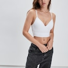 Brassière microfibre à coque blanc femme dans le catalogue La Halle