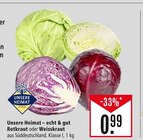 Rotkraut oder Weisskraut Angebote von UNSERE HEIMAT bei Marktkauf Ulm für 0,99 €