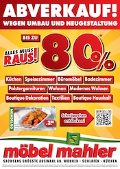 Aktueller Möbel Mahler Siebenlehn Möbel & Einrichtung Prospekt in Rochlitz und Umgebung, "ABVERKAUF!" mit 1 Seite, 15.06.2026 - 23.06.2026