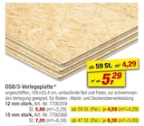 OSB/3-Verlegeplatte im aktuellen toom Baumarkt Prospekt für 5,66 €