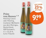 Riesling Classic von Prinz von Hessen für 9,99 € bei tegut im Angebot Riesling Classic von Prinz von Hessen im aktuellen tegut Prospekt