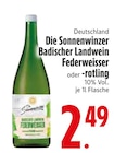 Badischer Landwein Federweisser im Angebot bei EDEKA in Passau Badischer Landwein Federweisser Angebote von Die Sonnenwinzer bei EDEKA Passau für 2,49 €
