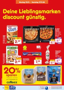 Pizza im aktuellen Netto Marken-Discount Prospekt (Krefeld) Pizza im Netto Marken-Discount Prospekt "Aktuelle Angebote" mit 70 Seiten (Krefeld)