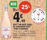 Vin rosé sable de camargue bio - PINK FLAMINGO en promo chez E.Leclerc Vin rosé sable de camargue bio - PINK FLAMINGO dans le catalogue E.Leclerc