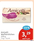 Waffelröllchen Haselnuss Creme von Amicelli im aktuellen budni Prospekt