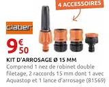 Promo Kit d'arrosage Ø 15 mm à 9,50 € dans le catalogue Rural Master à Susville