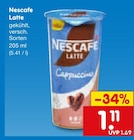 Latte Angebote von Nescafe bei Netto Marken-Discount Amberg für 1,11 €