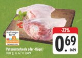 Putenunterkeule oder -flügel Angebote bei EDEKA Zwickau für 0,69 €