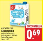 Kondensmilch von GUT&GÜNSTIG für 0,69 € bei EDEKA im Angebot Kondensmilch von GUT&GÜNSTIG im aktuellen EDEKA Prospekt