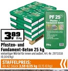 Pfosten- und Fundament-Beton im Angebot bei OBI in Nürnberg Pfosten- und Fundament-Beton Angebote bei OBI Nürnberg für 3,59 €