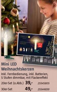 Mini LED Weihnachtskerzen bei BAUHAUS in Bad Oeynhausen Mini LED Weihnachtskerzen im Angebot bei BAUHAUS Bad Oeynhausen für 39,00 €