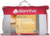 Oreiller "Mémoire de forme" 55x35cm - BLANRÊVE - Super U à Sète Oreiller "Mémoire de forme" 55x35cm - BLANRÊVE en promo chez Super U Sète à 24,43 €