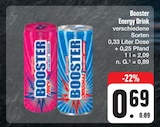 Energy Drink im Angebot bei E center in Plauen Energy Drink Angebote von Booster bei E center Plauen für 0,69 €