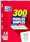 Feuillets mobiles ou copies doubles 300 pages à Bureau Vallée dans Chanzeaux
