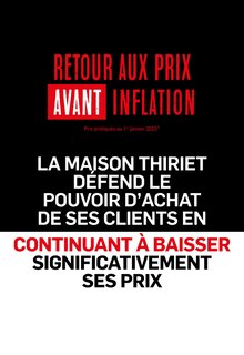 Prospectus Thiriet en cours, "RETOUR AU PRIX AVANT INFLATION", 24 pages