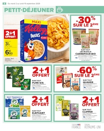 Prix et réduction Quaker dans le prospectus Carrefour en cours Offre Quaker dans le catalogue Carrefour du moment à la page 10