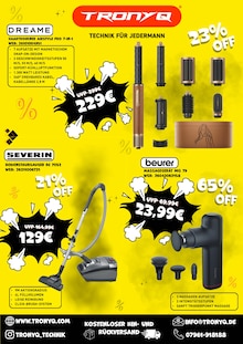 Staubsauger im TRONYQ Prospekt "TECHNIK FÜR JEDERMANN" mit 4 Seiten (Erfurt)