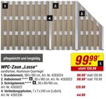 WPC-Zaun „Lasse“ Grundelement im Angebot bei toom Baumarkt in Nordhausen WPC-Zaun „Lasse“ Grundelement Angebote bei toom Baumarkt Nordhausen für 44,99 €
