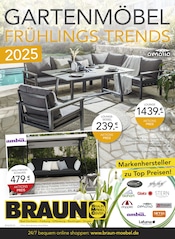 Aktueller BRAUN Möbel-Center Möbel & Einrichtung Prospekt in Bahlingen und Umgebung, "GARTENMÖBEL FRÜHLINGS-TRENDS" mit 16 Seiten, 19.03.2025 - 03.05.2025