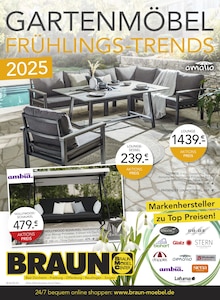 BRAUN Möbel-Center Prospekt GARTENMÖBEL FRÜHLINGS-TRENDS mit  Seiten in Albstadt und Umgebung