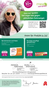 mea - meine apotheke Prospekt der Woche "Unsere Juli-Angebote" Seite 1, 01.07.2025 bis 31.07.2025 für Essen Aktueller mea - meine apotheke Prospekt "Unsere Juli-Angebote" Seite 1 von 4 Seiten für Essen