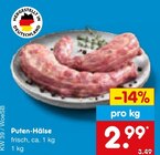 Aktuelles Puten-Hälse Angebot bei Netto Marken-Discount in Heilbronn ab 2,99 €