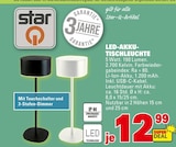 Aktuelles LED-Akku-Tischleuchte Angebot bei E center in Wiesbaden ab 12,99 €