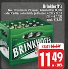 No. 1 Premium Pilsener, Alkoholfrei 0,0% oder Radler naturtrüb Angebote von Brinkhoff's bei E center Castrop-Rauxel für 11,49 €