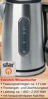 Edelstahl Wasserkocher Angebote von Star bei Netto Marken-Discount Neubrandenburg für 12,99 €