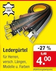 Ledergürtel im Angebot bei Zimmermann in Rüsselsheim Ledergürtel Angebote bei Zimmermann Rüsselsheim für 4,00 €